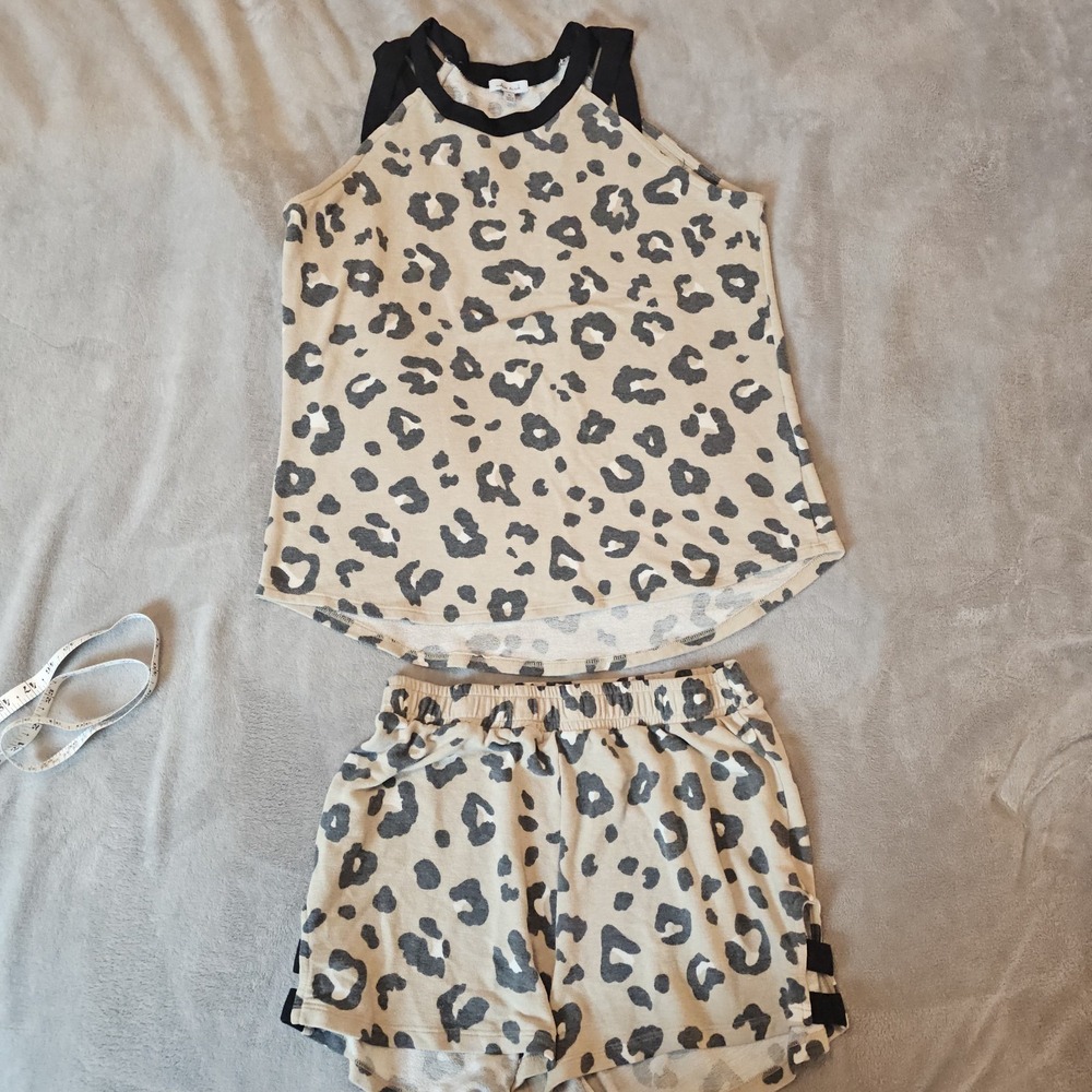 White Birch Women's XL Matching Pajamas Set Cozy Comfy Shorts Tank Top
